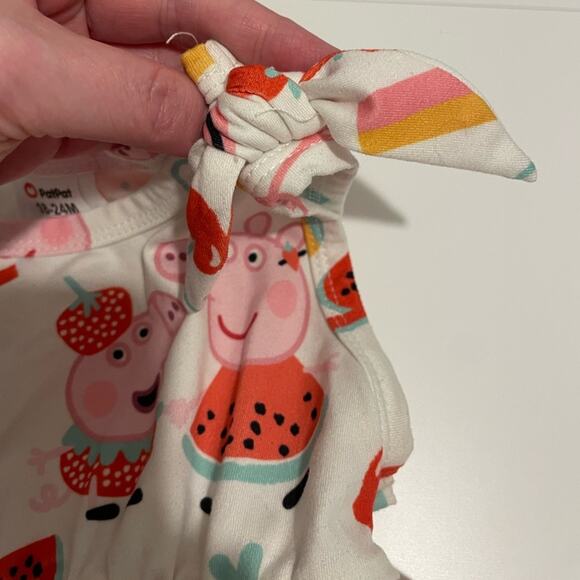 PatPat Brand Girl's size 18-24 Month Peppa Pig Tank Swing Summer Print Dress - Picture 3 of 5